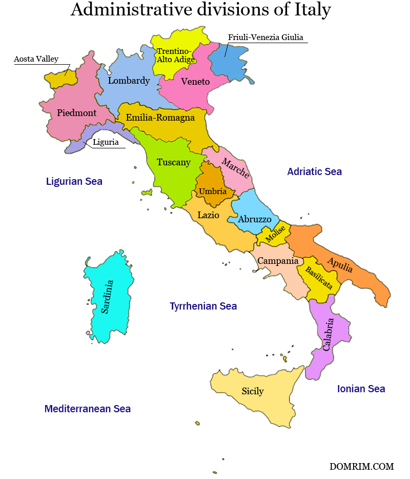 REGIONS OF ITALY